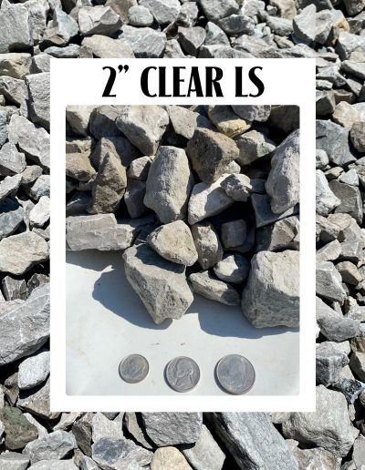 2" clear limestone